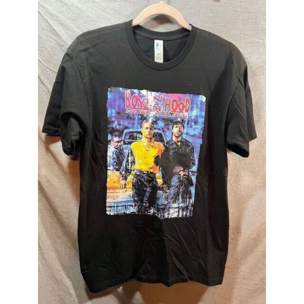 Boys In The Hood Shirt Adult Medium Black Short Sleeve Pullover Tee Mens NWOT.